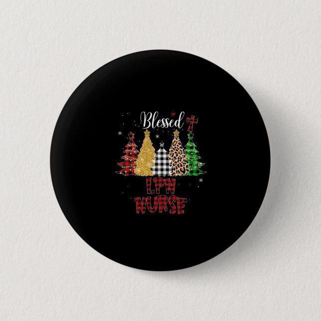 Nurse Gift | Blessed LPN Nurse 6 Cm Round Badge (Front)