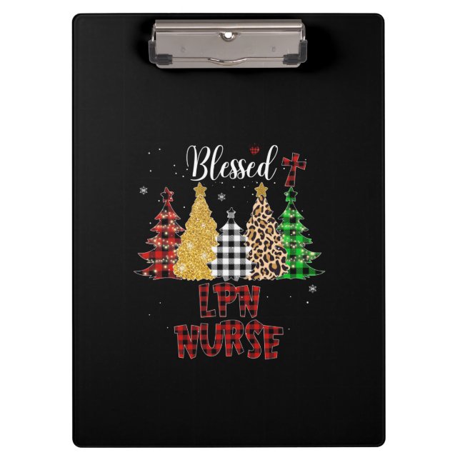 Nurse Gift Blessed LPN Nurse Clipboard (Front)