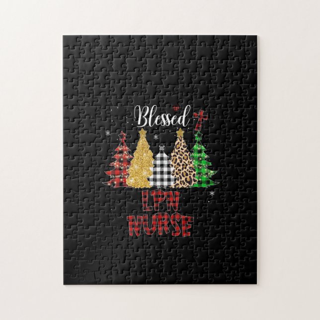 Nurse Gift Blessed LPN Nurse Jigsaw Puzzle (Vertical)