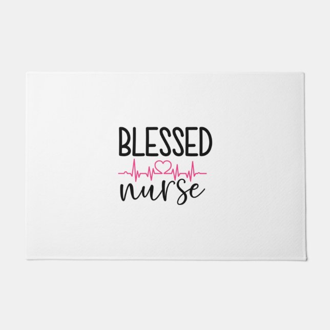 Nurse Gift Blessed Nurse Doormat (Front)