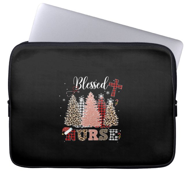 Nurse Gift Blessed Nurse Laptop Sleeve (Front)