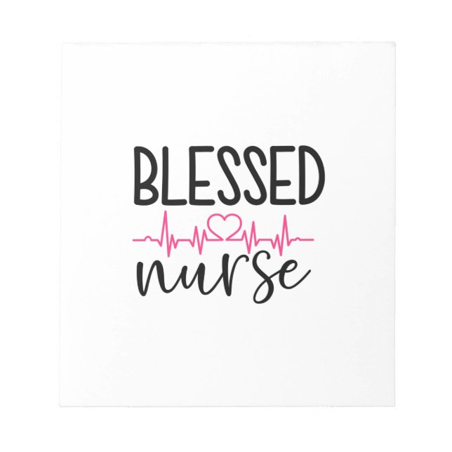 Nurse Gift Blessed Nurse Notepad (Front)