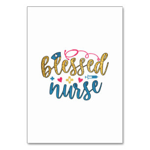 Nurse Gift Blessed Nurse Table Number