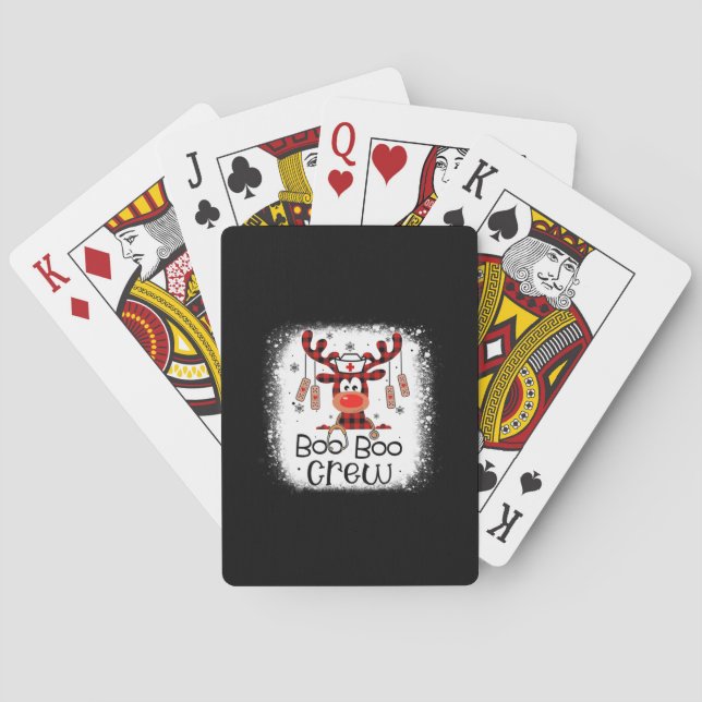 Nurse Gift Boo Boo Crew Playing Cards (Back)