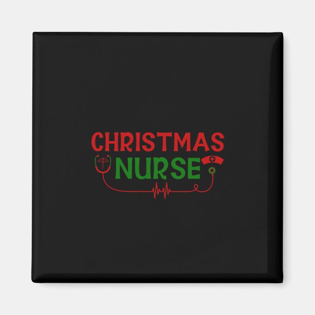 Nurse Gift Christmas Nurse Magnet (Front)