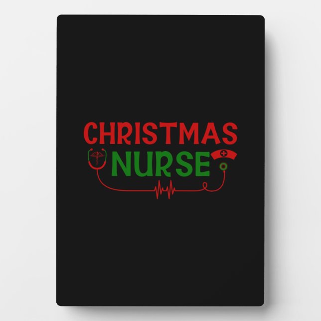 Nurse Gift Christmas Nurse Plaque (Front)