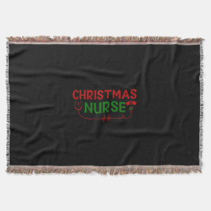 Nurse Gift Christmas Nurse Throw Blanket