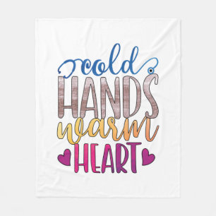 Nurse Gift Cold Hands Varm Heart Fleece Blanket