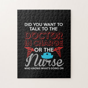 Nurse Gift Doctor In Charge Or The Nurse Jigsaw Puzzle