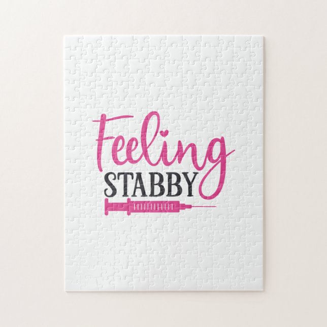 Nurse Gift Feeling Stabby Nurse Jigsaw Puzzle (Vertical)
