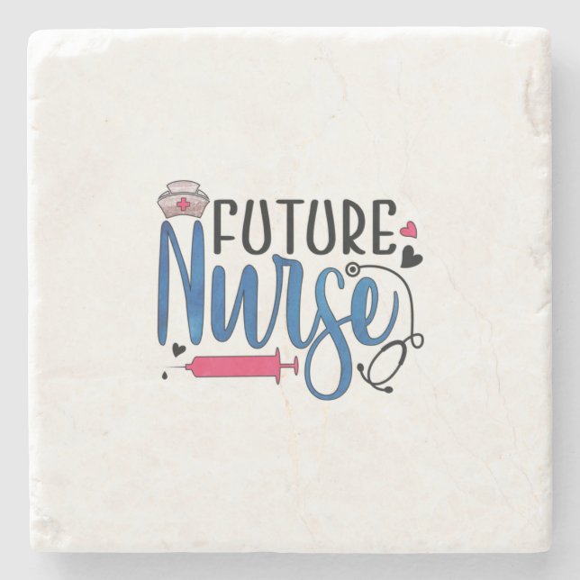 Nurse Gift | Future Nurse Stone Coaster (Front)