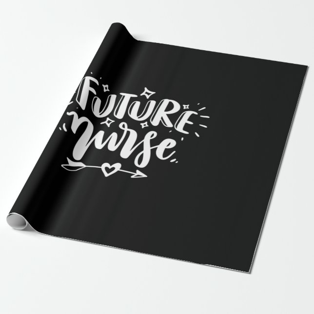 Nurse Gift Future Nurse Wrapping Paper (Unrolled)