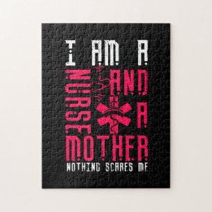 Nurse Gift   I Am A Nurrse And A Mother Jigsaw Puzzle