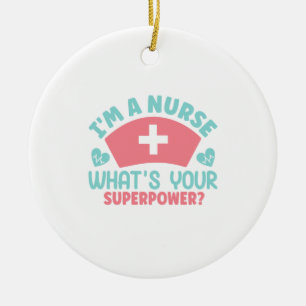Nurse Gift I Am A Nurse Ceramic Tree Decoration