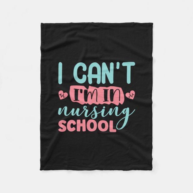 Nurse Gift | I Am In Nursing School Fleece Blanket (Front)