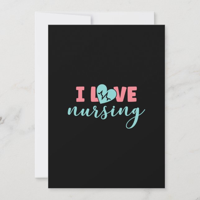 Nurse Gift | I Love Nursing Invitation (Front)