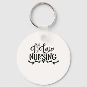 Nurse Gift I Love Nursing Key Ring