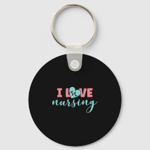 Nurse Gift   I Love Nursing Key Ring