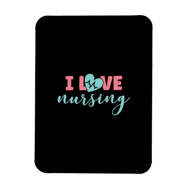 Nurse Gift | I Love Nursing Magnet (Vertical)