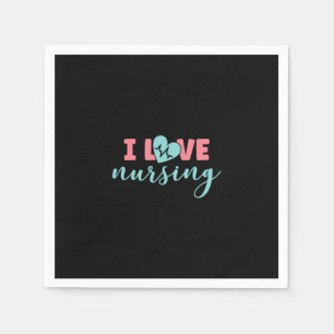 Nurse Gift I Love Nursing Napkin