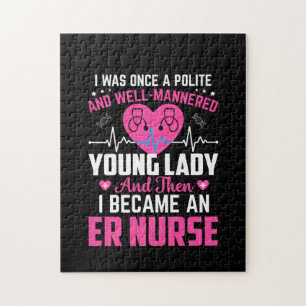 Nurse Gift I Was Once The Nice Nurse Jigsaw Puzzle