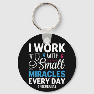 Nurse Gift I Work With Small Key Ring