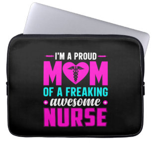 Nurse Gift I'm A Proud Mum Of Nurse Laptop Sleeve