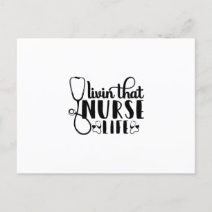 Nurse Gift Livin That Nurse Life Postcard