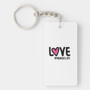 Nurse Gift Love Nurselife Key Ring