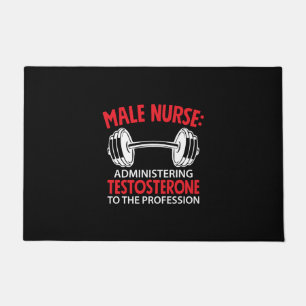 Nurse Gift Male Nurse Administrering Doormat