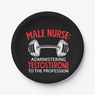 Nurse Gift Male Nurse Administrering Paper Plate