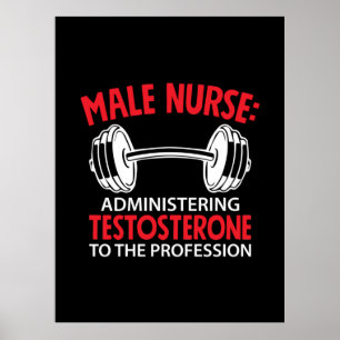 Nurse Gift Male Nurse Administrering Poster