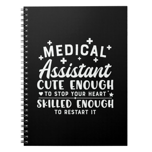 Nurse Gift Medical Assistant Cute Enough Notebook (Front)