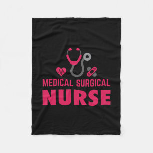 Nurse Gift Medical Surgical Nurse Fleece Blanket