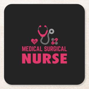 Nurse Gift   Medical Surgical Nurse Square Paper Coaster