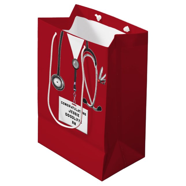 Nurse Gift Medium Gift Bag (Front Angled)