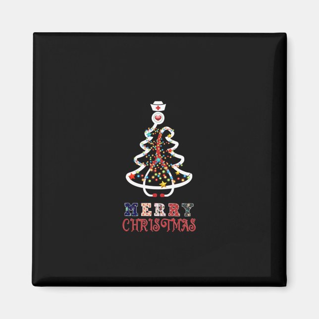 Nurse Gift Mery Christmas Magnet (Front)