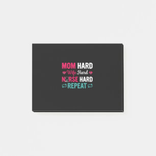Nurse Gift   Mum Hard Wife Hard Nurse Post-it Notes