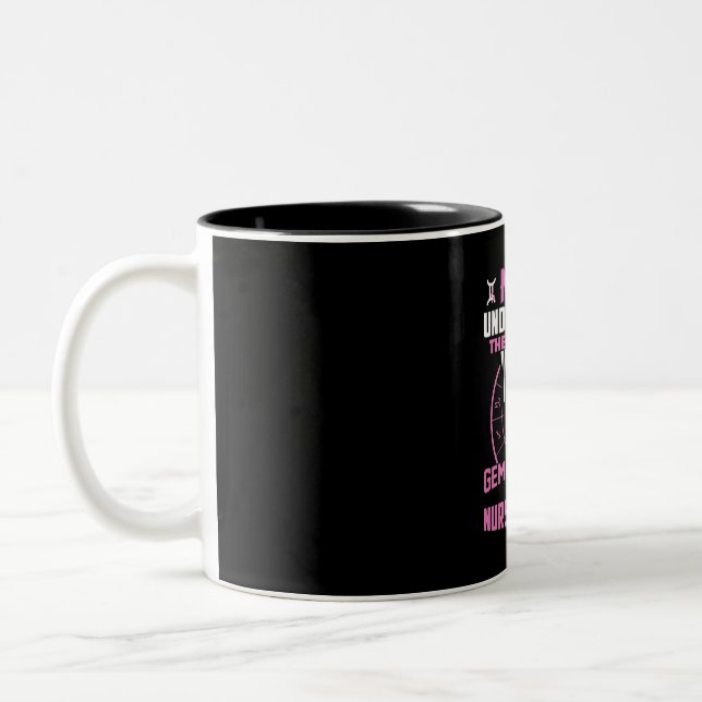 Nurse Gift | Never Underestimate The Power Two-Tone Coffee Mug (Left)