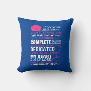 Nurse Gift No Social Life Sleep Deprived Cushion