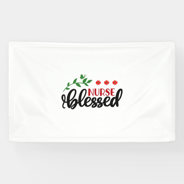 Nurse Gift Nurse Blessed Banner (Horizontal)