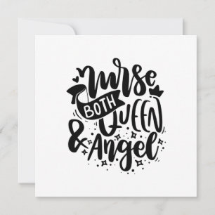 Nurse Gift Nurse Both Queen And Angels Invitation