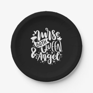Nurse Gift Nurse Both Queen And Angels Paper Plate