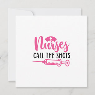 Nurse Gift Nurse Call The Shots Holiday Card