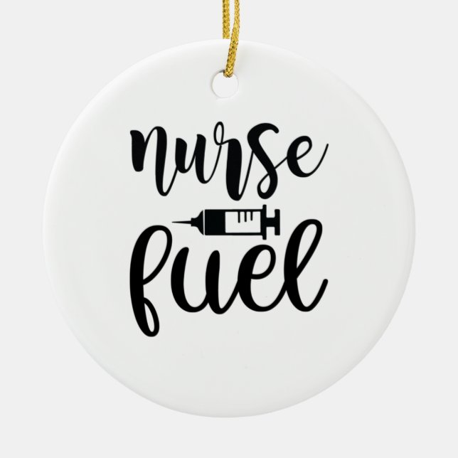 Nurse Gift Nurse Fuel Ceramic Tree Decoration (Front)