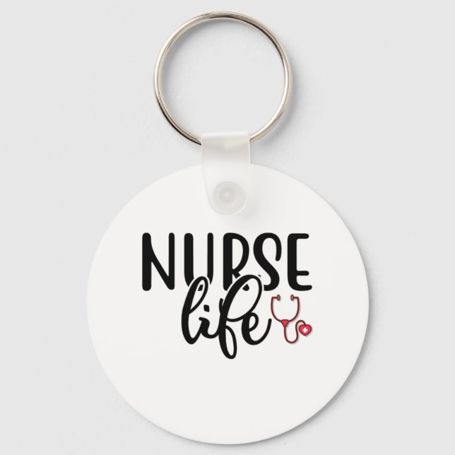 Nurse Gift Nurse Life Key Ring (Front)