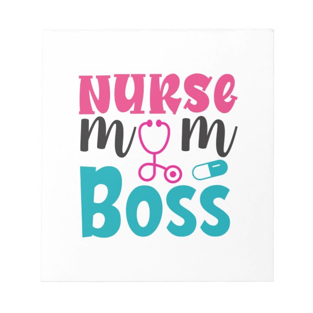 Nurse Gift Nurse Mum Boss Notepad (Front)