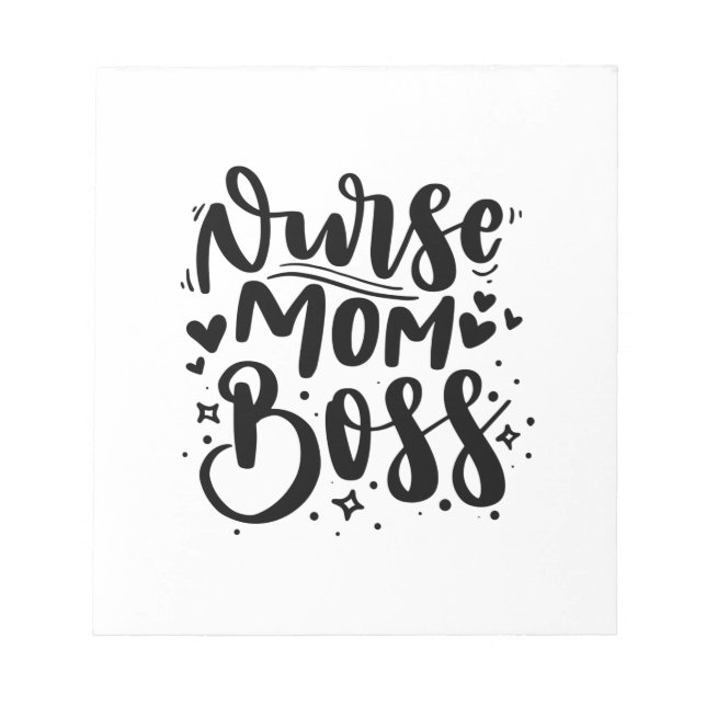 Nurse Gift Nurse Mum Boss Notepad (Front)