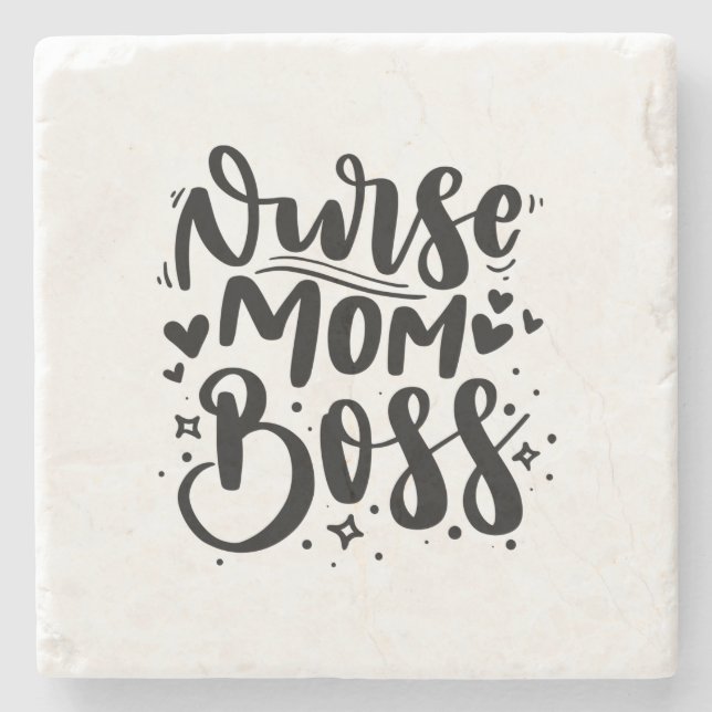 Nurse Gift Nurse Mum Boss Stone Coaster (Front)