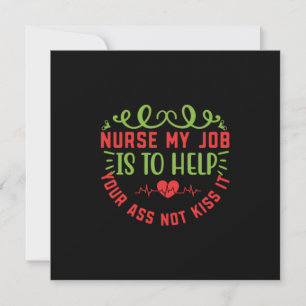 Nurse Gift Nurse My Job Is To Help Holiday Card